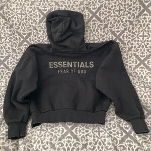 Essentials brand heavy cotton hoodie Adult S shimmer logo. Like New!